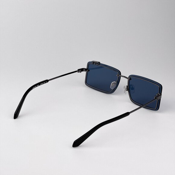 Off-White TAMPA Sunglasses – Gunmetal Blue Rectangular Frame | Model OERI13N 774 - Picture 6 of 11